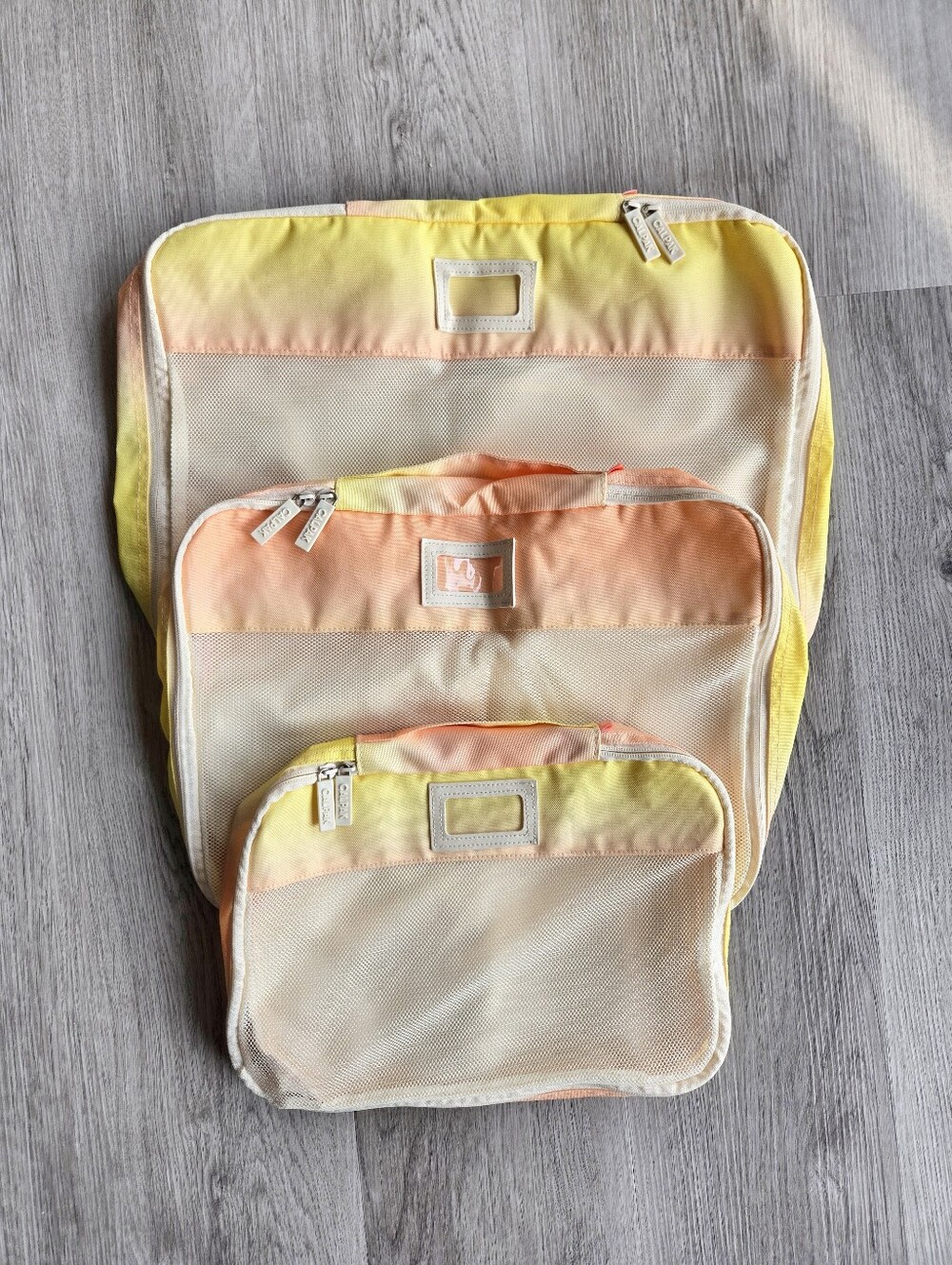 CALPAK Orange Yellow Packing Cube Set (Set of 3)